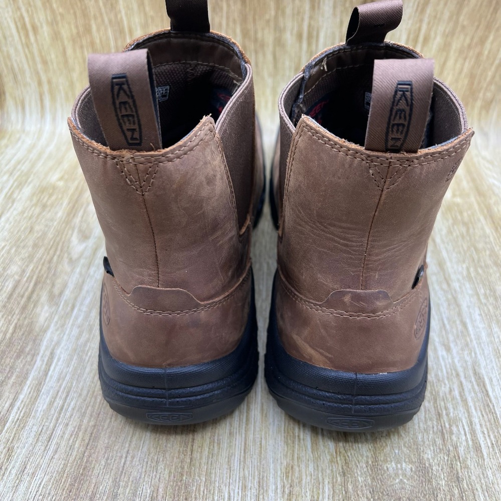 KEEN Anchorage III Waterproof Chelsea Boots Men's Size 14 Brown Leather Thermal - Picture 4 of 9